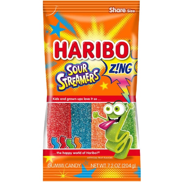 Haribo Confectionery Sour Streamers 7.2 oz., PK14 PK14 75006 - main